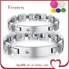 Chine en gros de mode bijoux bracelet en acier inoxydable magnétique pour couple